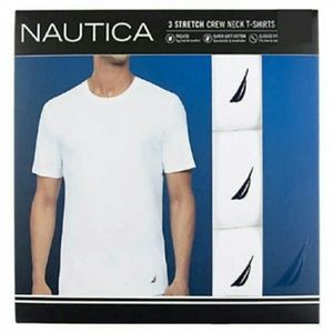 New with tag Nautica Men's 3-Pack Stretch Crew Nec